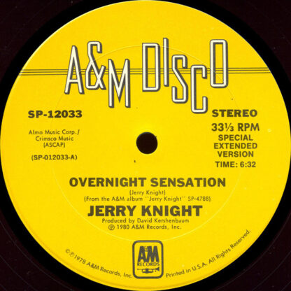 Jerry Knight ‎– Overnight Sensation / Freek Show     12"