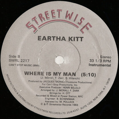 Eartha Kitt ‎– Where Is My Man     12" - Imagen 2