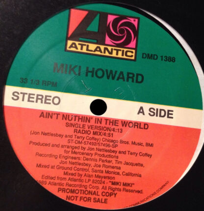 Miki Howard ‎– Ain't Nuthin' In The World     12" - Imagen 2