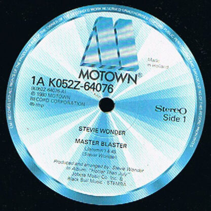 Stevie Wonder ‎– Master Blaster (Jammin')     12" - Imagen 2