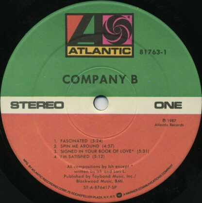 Company B ‎– Company B       LP    album - Imagen 2