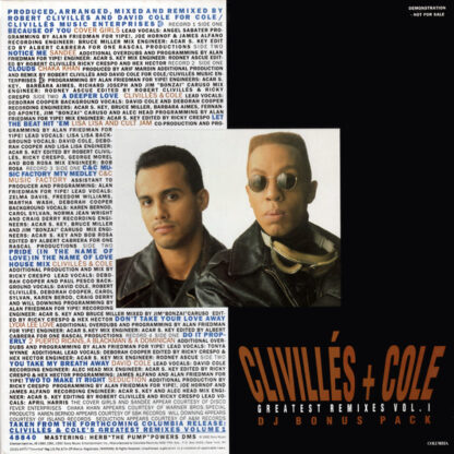 Clivillés & Cole – Clivillés & Cole's Greatest Remixes - DJ Bonus Pack)    4xLP   ( nuevo ) - Imagen 2