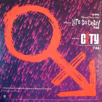 Prince And The Revolution – Let's Go Crazy     12" - Imagen 2