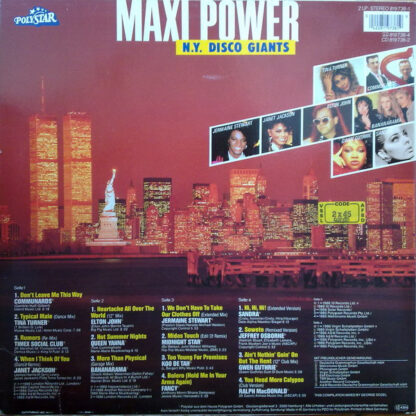 Maxi Power - N.Y. Disco Giants     2xLP    album doble   ( incluye versiones 12" ) - Imagen 2